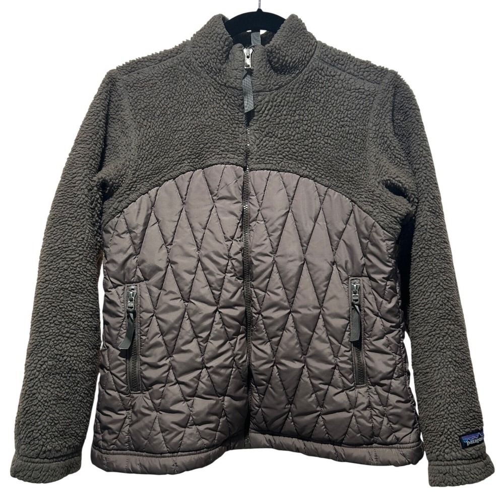 Patagonia Hybrid‎ Quilted Fleece Jacket Full Zip Gorpcore Outdoor Sherpa Small